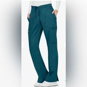 Cherokee Revolution Caribbean Blue 5 Pocket Drawstring Cargo Scrub Pants